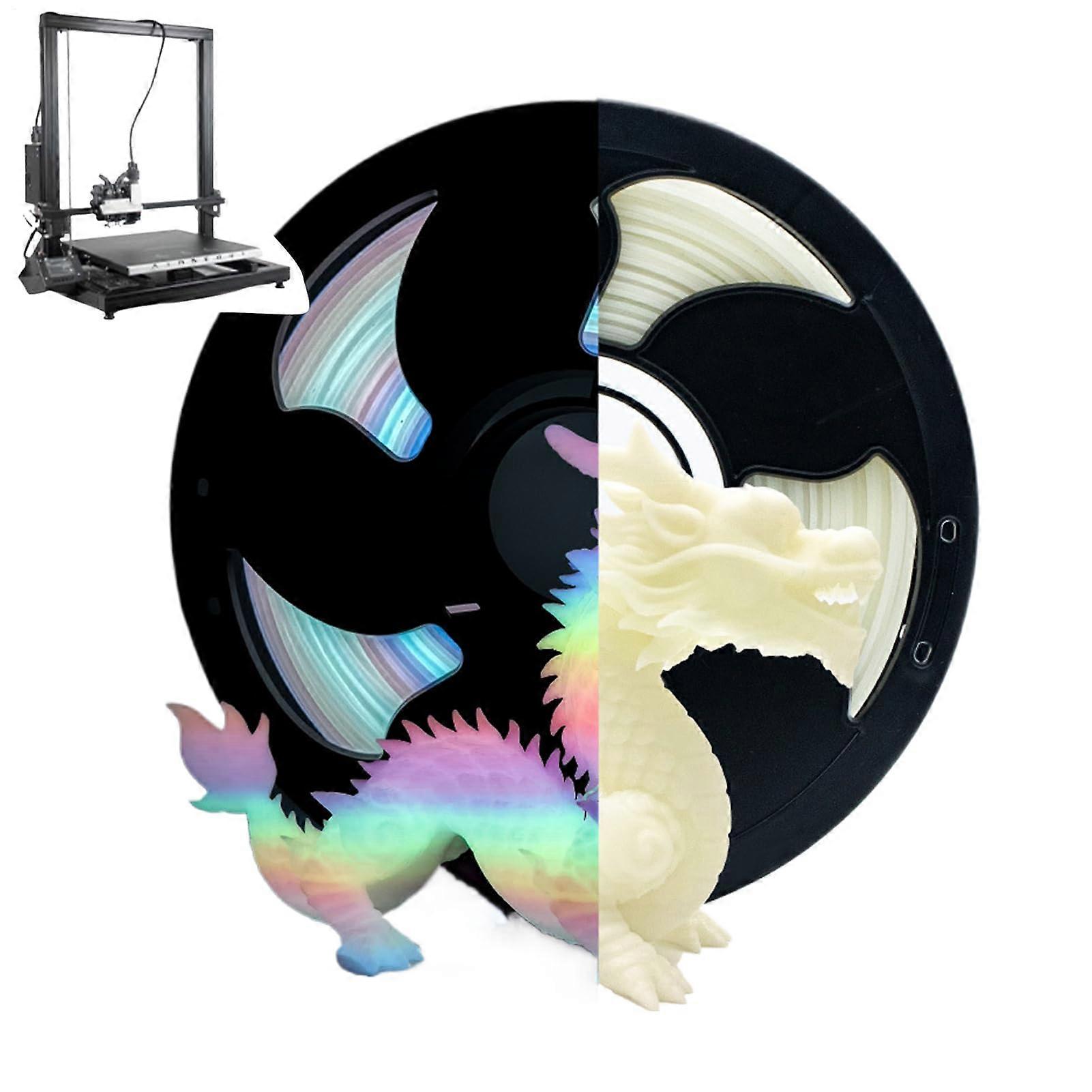 Glow in the Dark Rainbow PLA Filament Spool for Ender 3, EcoFriendly  Precision Printing