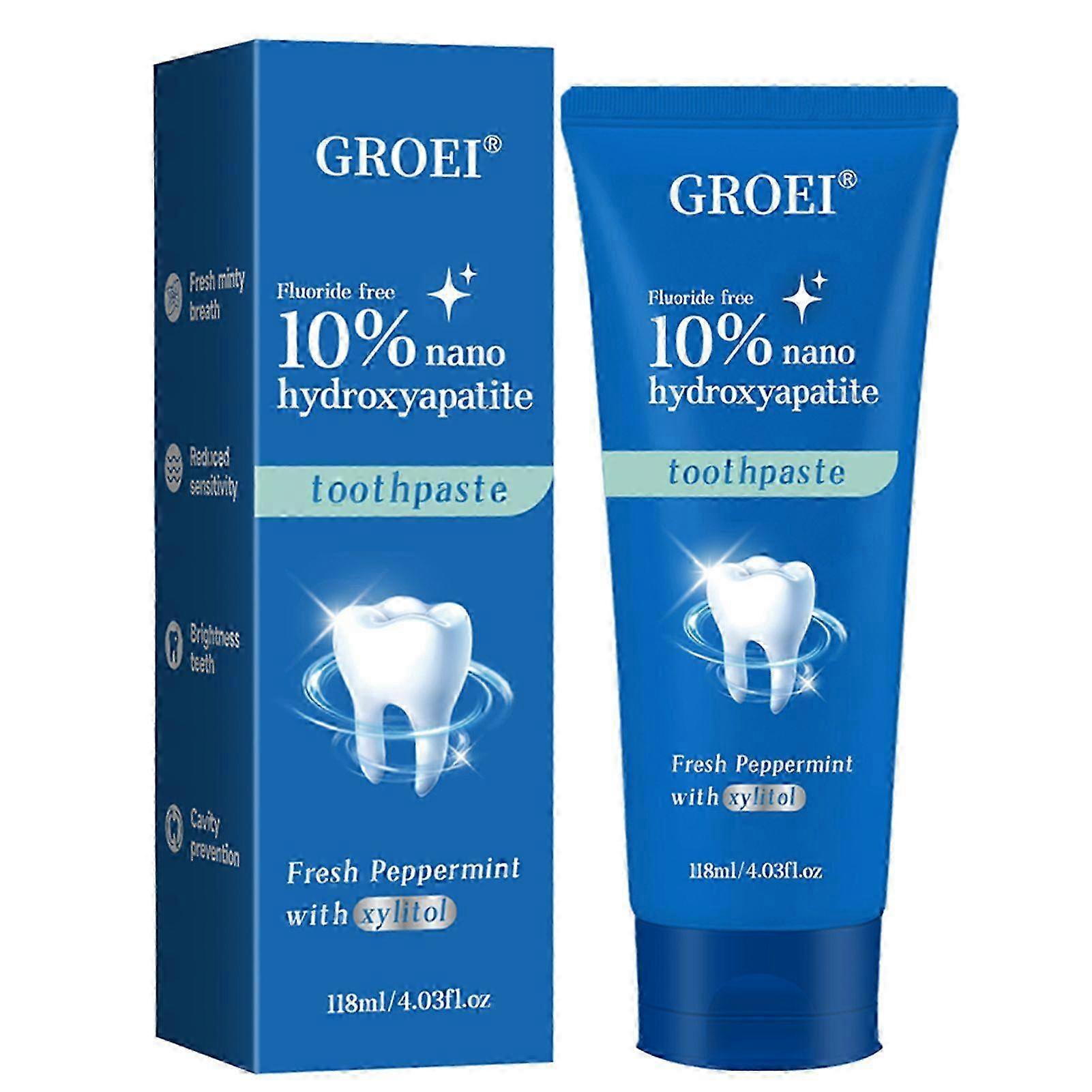 1pcs 10%nHAP Nano Hydroxyapatite Toothpaste, Fluoride-Free Teeth Whitening