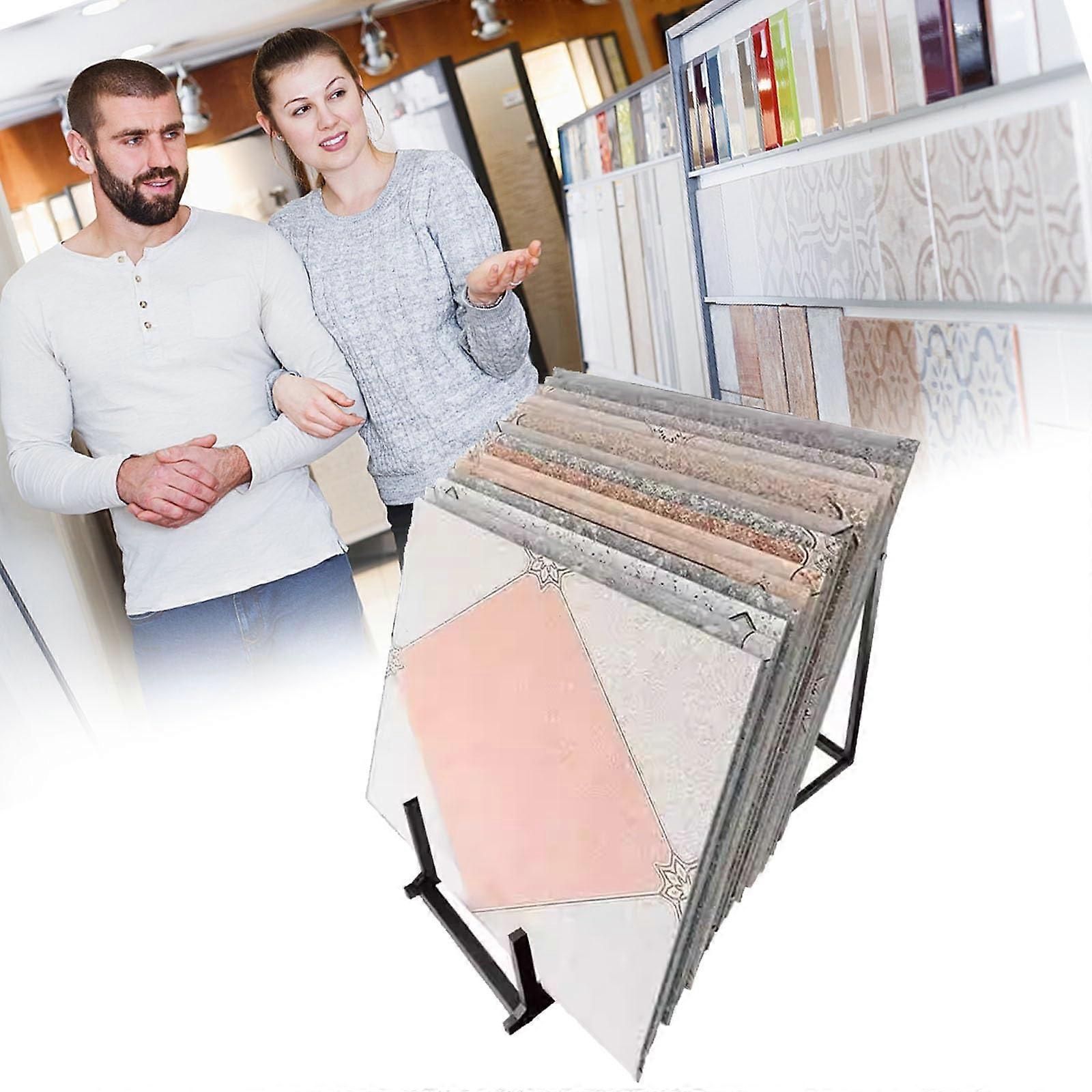 Tile Display Rack with AntiSlip Slots and  Load Capacity for Flooring and Marble Slab Samples