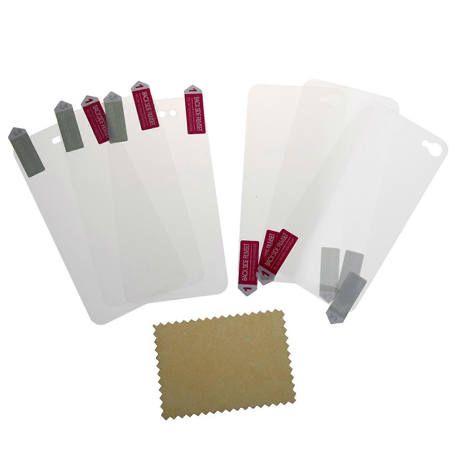 Front and Back Reusable Screen Protector for Apple iPhone 4 (3 pack)