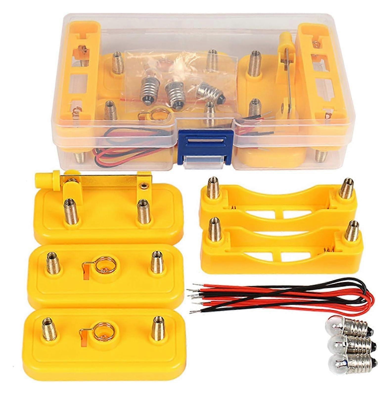 Electric Circuit Kit for Students, HandsOn STEM Electricity Experiment Set with Easy Assembly and Durable Box