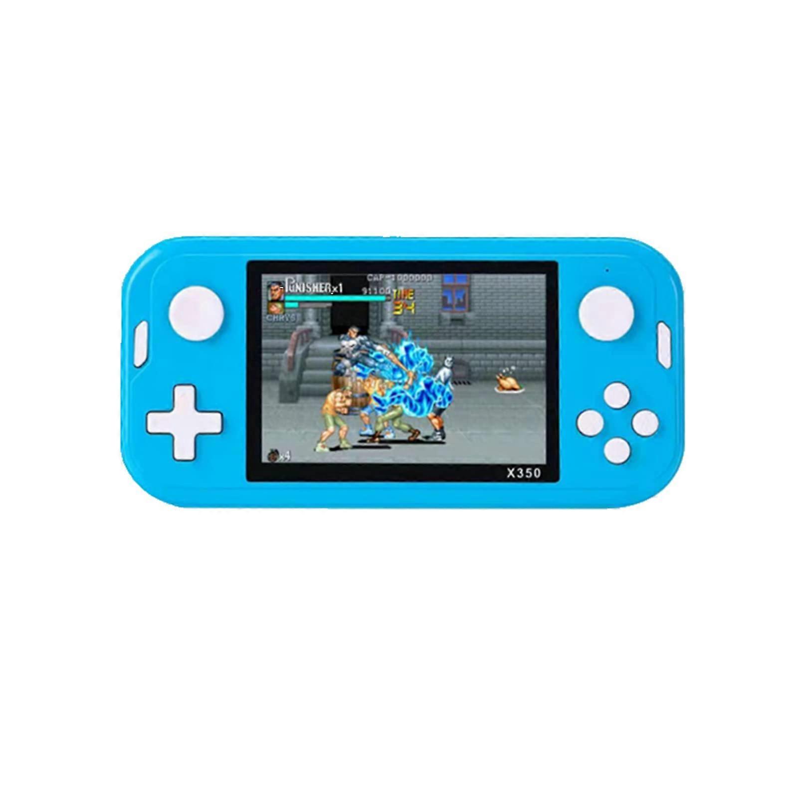 3.5 Inch Retro Handheld Game Console Mini Arcade Player with HD Display Ergonomic Blue Unit