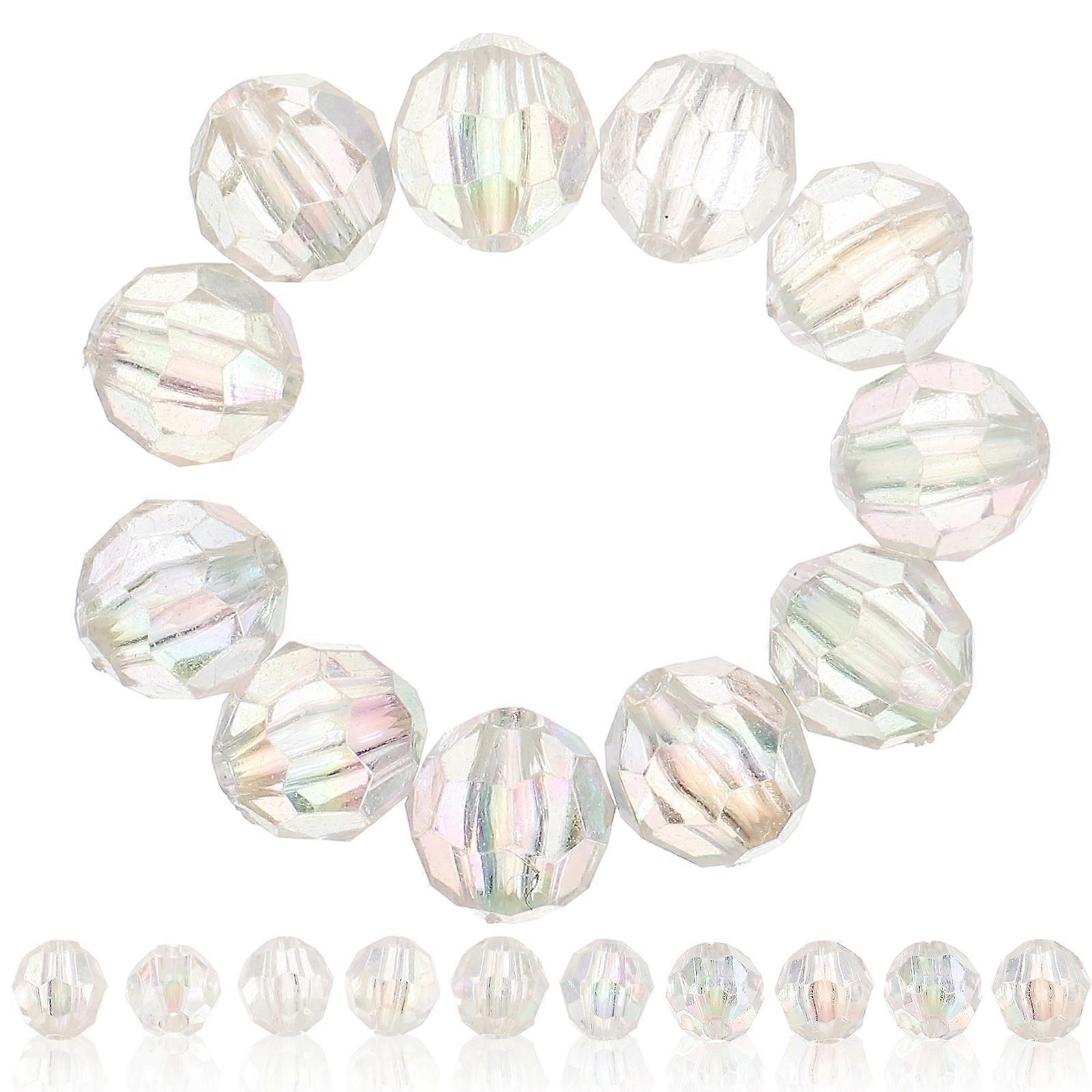 Clear Crystal Beads Small Beads for Jewelry DIY 100Pcs Set