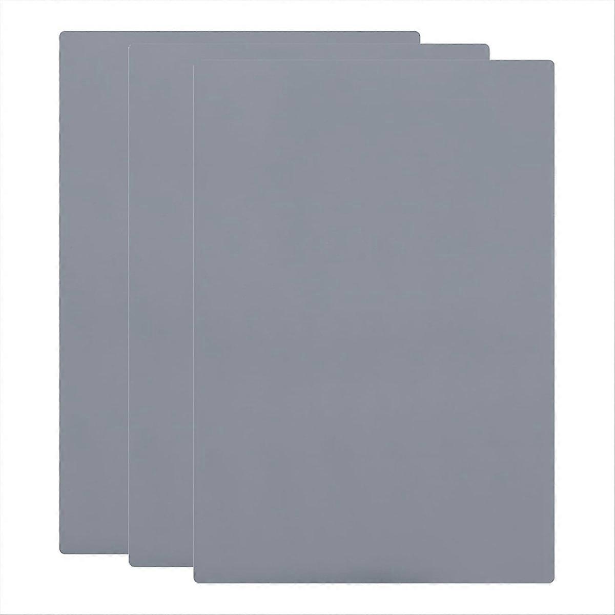 3 Pcs Rubber Stamp Sheets for Laser Engraving Machine, Grey