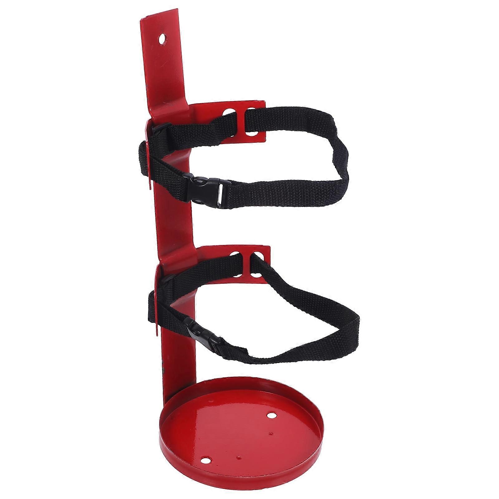1Pc Fire Extinguisher Bracket Iron Wall Mount Red Durable for Convenient Use