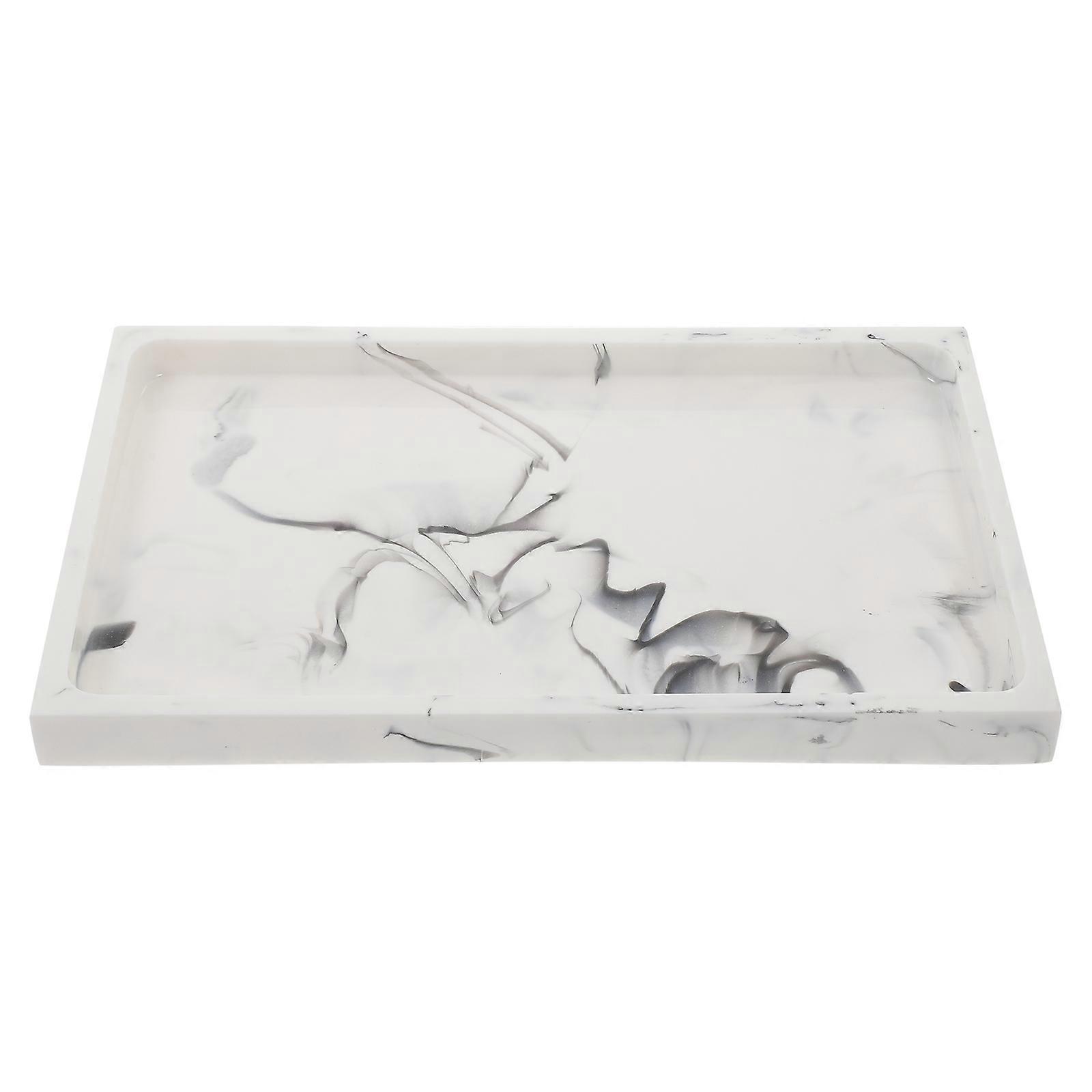 Resin Storage Tray Multi-Function Makeup Tray for Bathroom Use 2Pcs