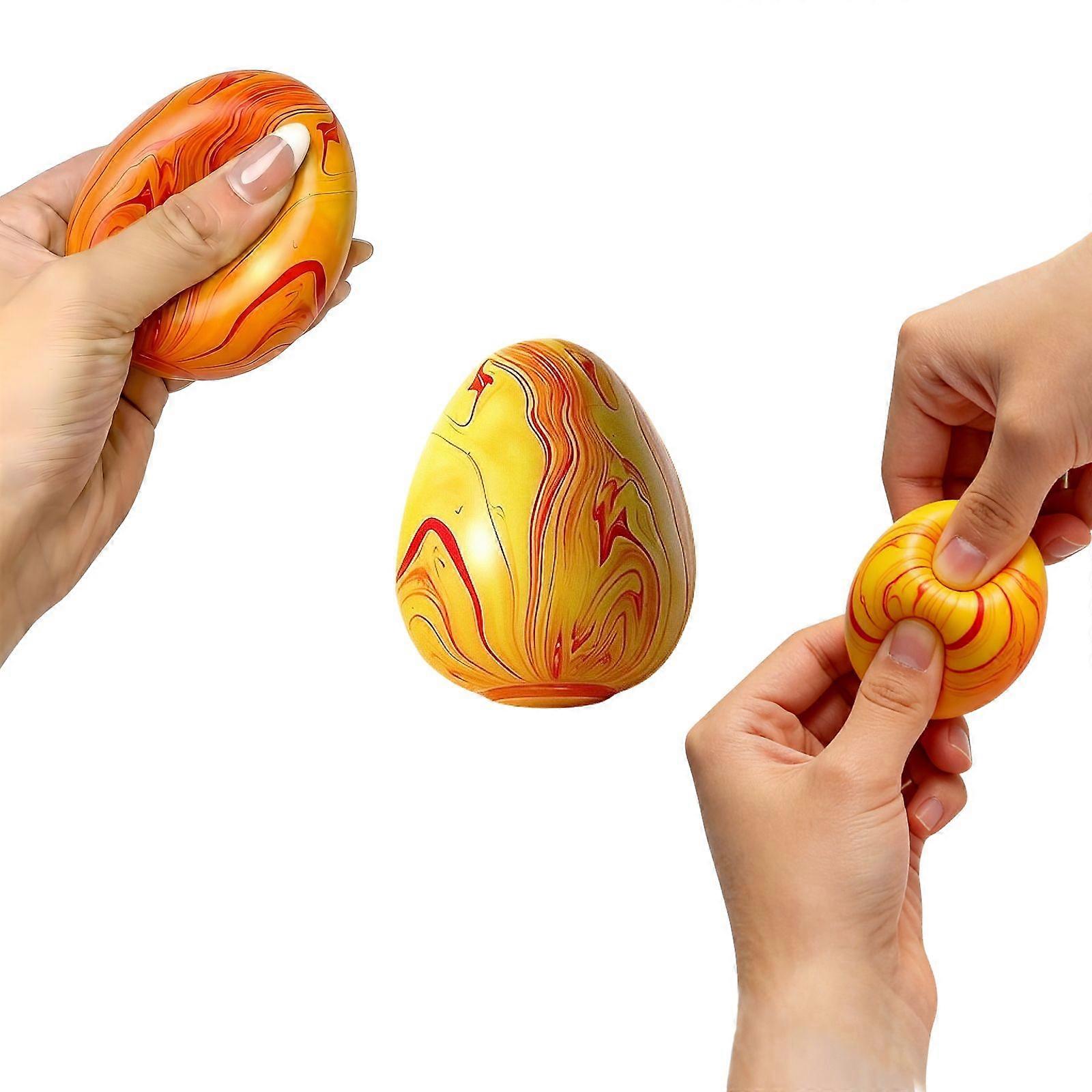 Amz Egg Flow Pattern Decompression Toy (Orange) Simulation Egg Decompression Toy Boring Necessary Kneading Immersive Decompression Experience
