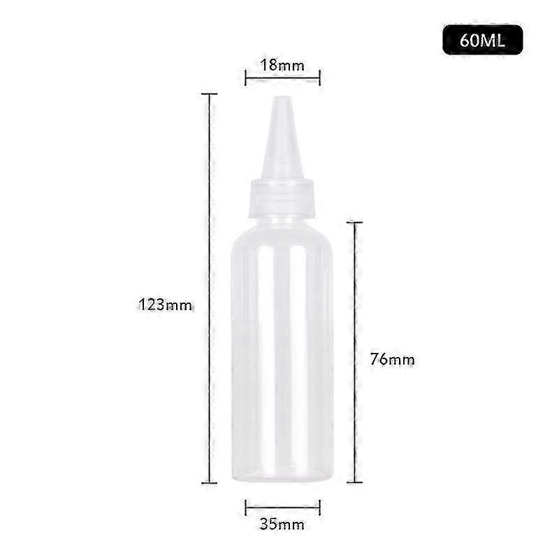 30pcs Plastic Squeeze Dropper Bottle 5-250ml Transparent Sharp-mouth Plastic Squeezable Sub-bottled Split