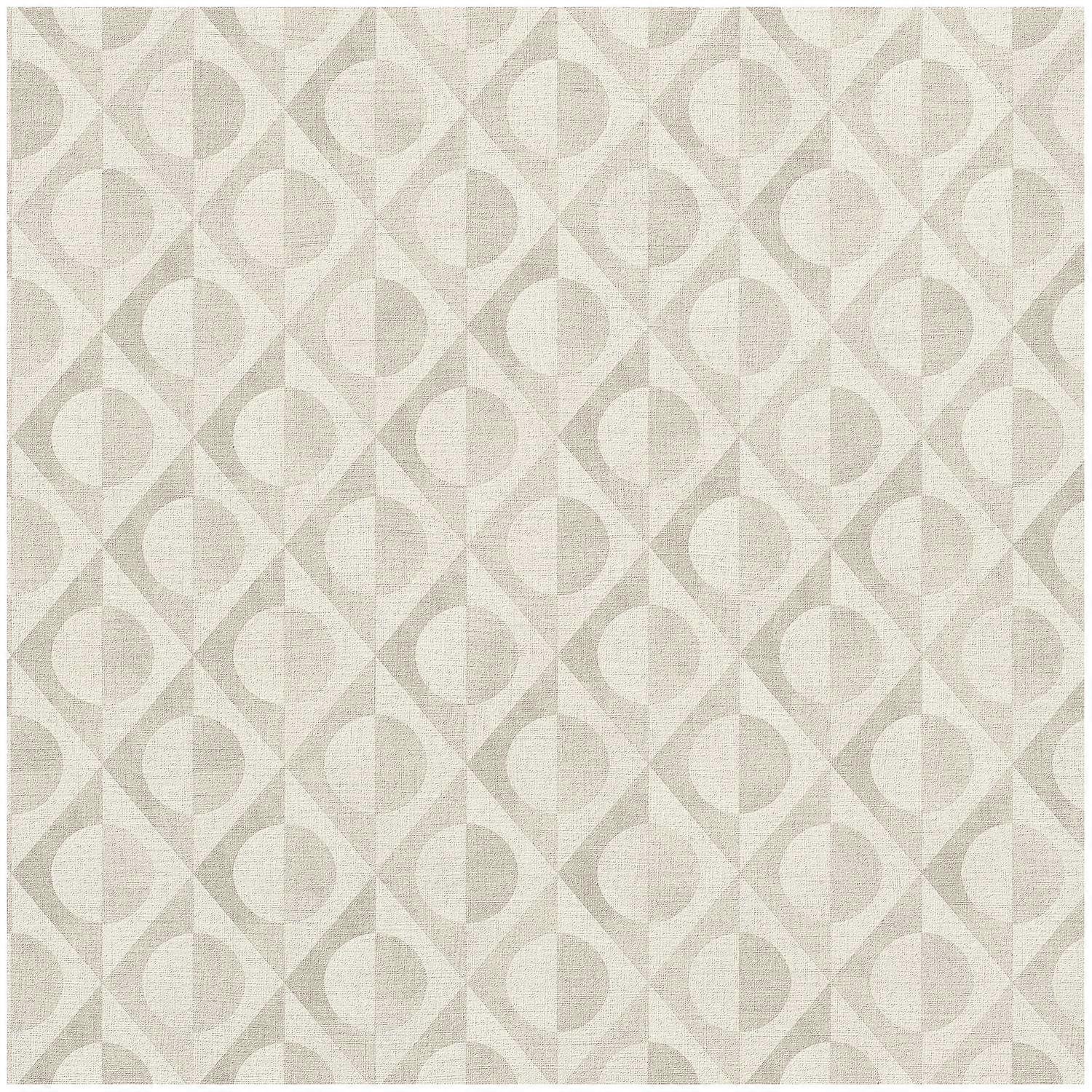 Modern Geo White Wallpaper