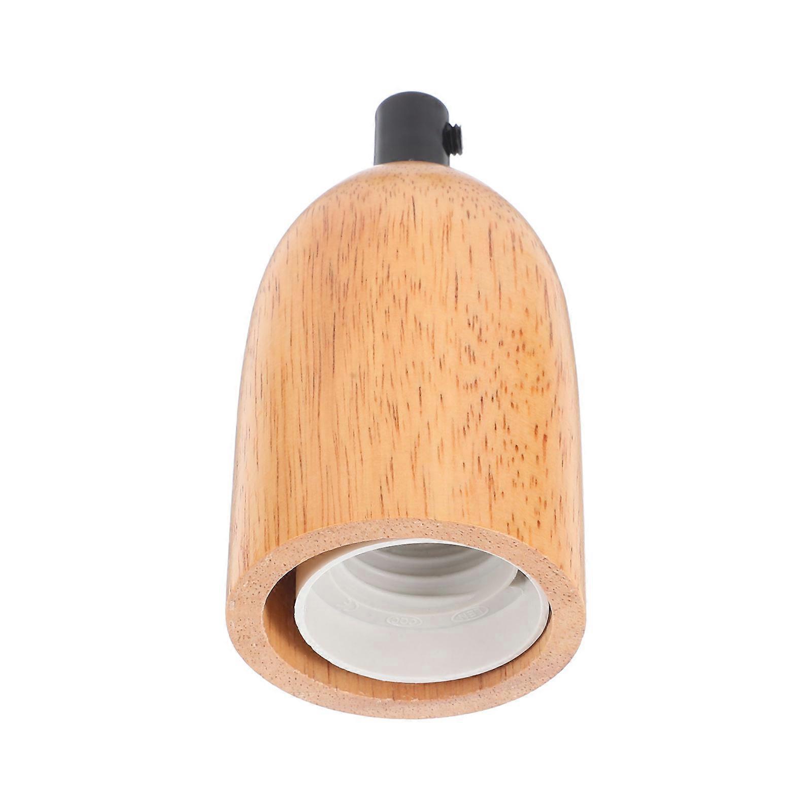 Creative Wooden Lamp Holder with E27 Socket for Home Use