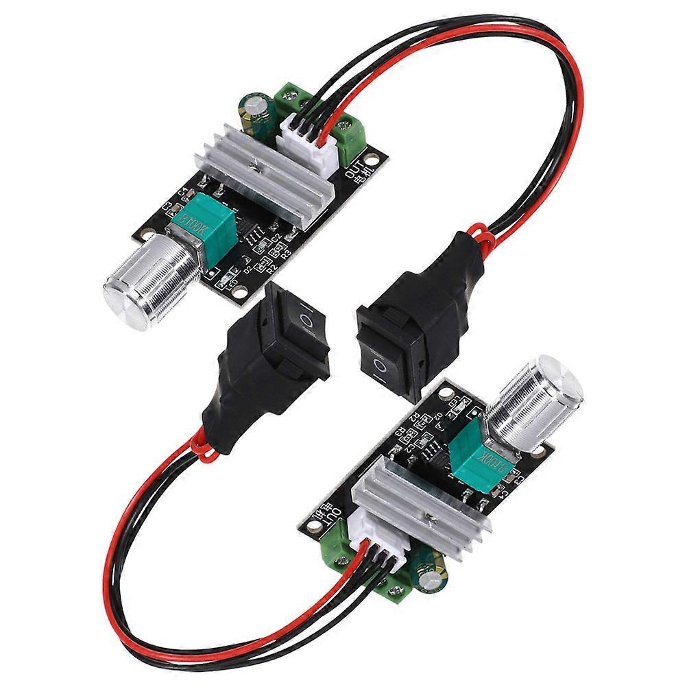 Dc Motor Speed Controller for Forward Reverse Control 2Pcs with Knob