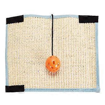 Sisal-Kratzmatte mit farbigem Dekoball