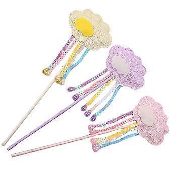 Juguete de hada de las nubes para niñas, 3 piezas con borlas, accesorios para fiesta de cumpleaños