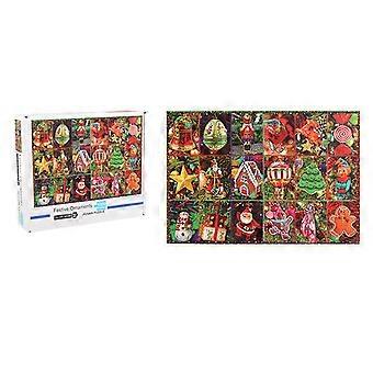 Happy Christmas 1000 Puzzle Pieces Christmas Theme Thickened Paper Jigsaw Puzzles for Adult Children-nbh