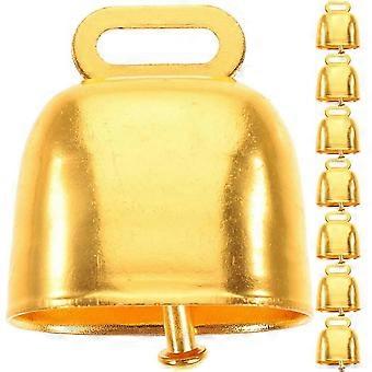 Metalen huisdierbel ter bescherming tegen verlies, 8 stuks gouden hangende bellen voor vee.