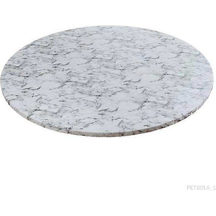 Round vinyl tablecloth - BRAND - Model - Marble pattern - Washable - Elastic edge