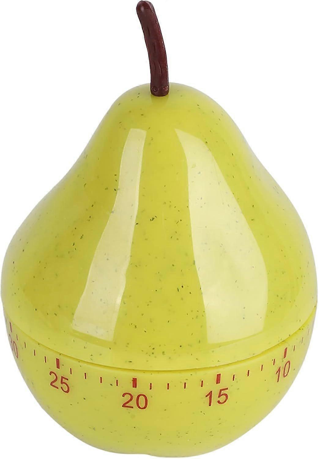Mechanical Kitchen Timer, Pear Cartoon Timer, Manual Rotating Countdown Timer Shaped Ideal for Home Study Classroom and Various Household Tasks