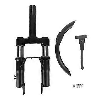 Electric Scooter Front Fork Hydraulic Shock Absorber with Front Mudguard Kickstand Black Front Suspension Fork for M365 Scooter