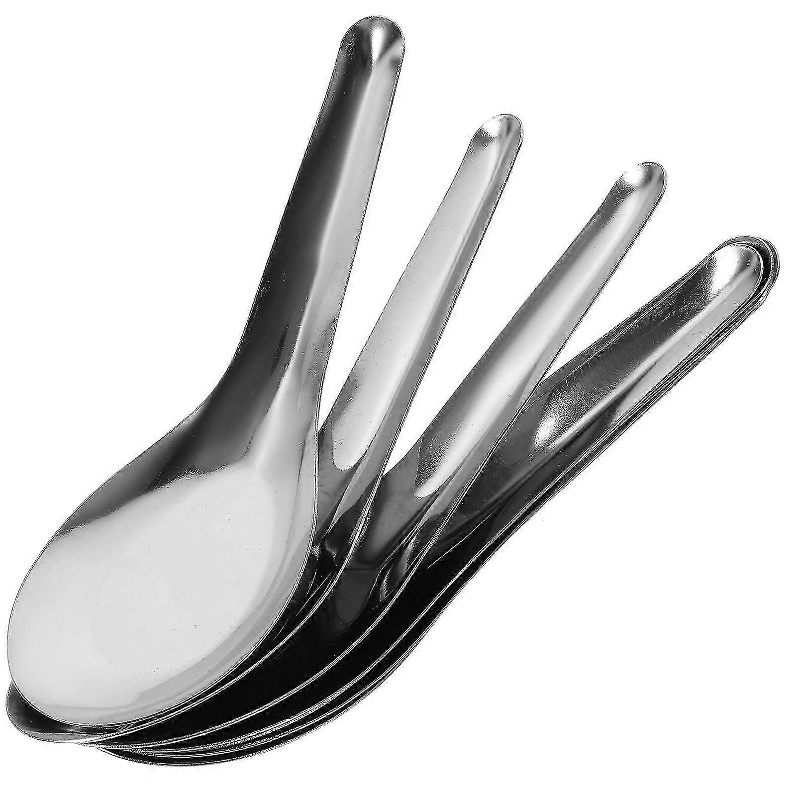10pcs Multi-function Spoons Stainless Steel Dinner Spoons Food Supply