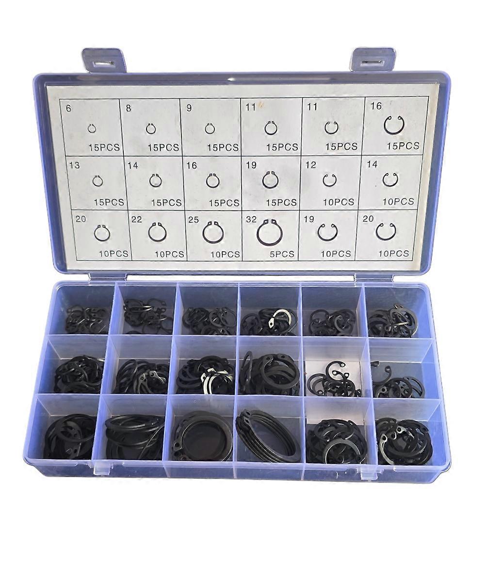 Assorted External and Internal Circlips - 225 Pieces