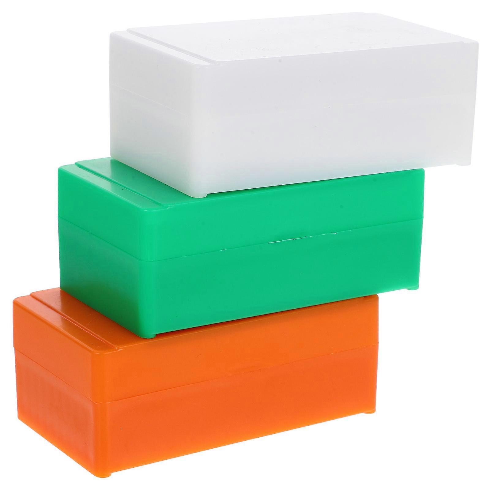 3pcs Microscope Slide Boxes Reusable Slide Boxes Scientific Microscope Slides Organizers