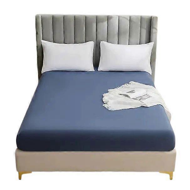 Plain Solid Color Brushed Mattress Cover, Comfort Stretch Fitted Sheet