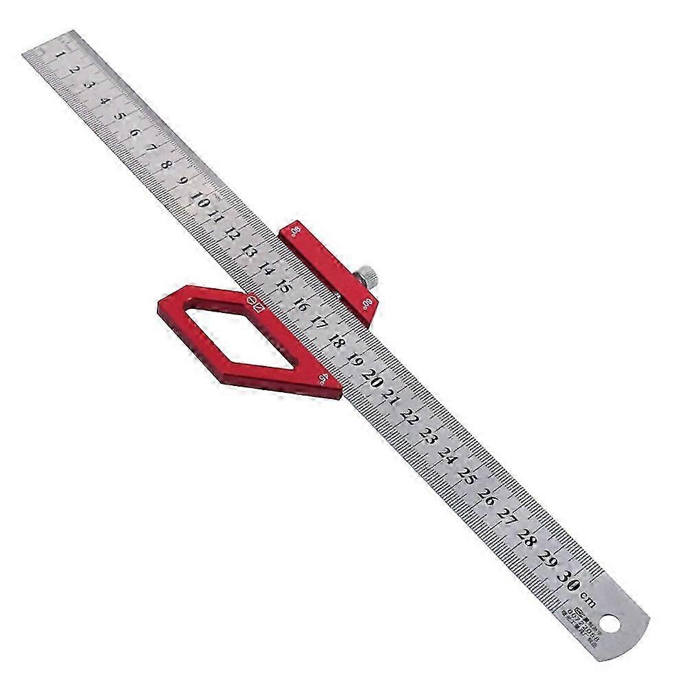 Multi-Angle Steel Ruler Positioning Block compatible with Woodworking