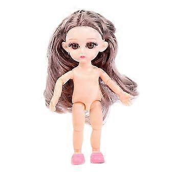 Moveable Joint Nude for Doll with Rooted Long Hair Girls Customized for Doll Mo