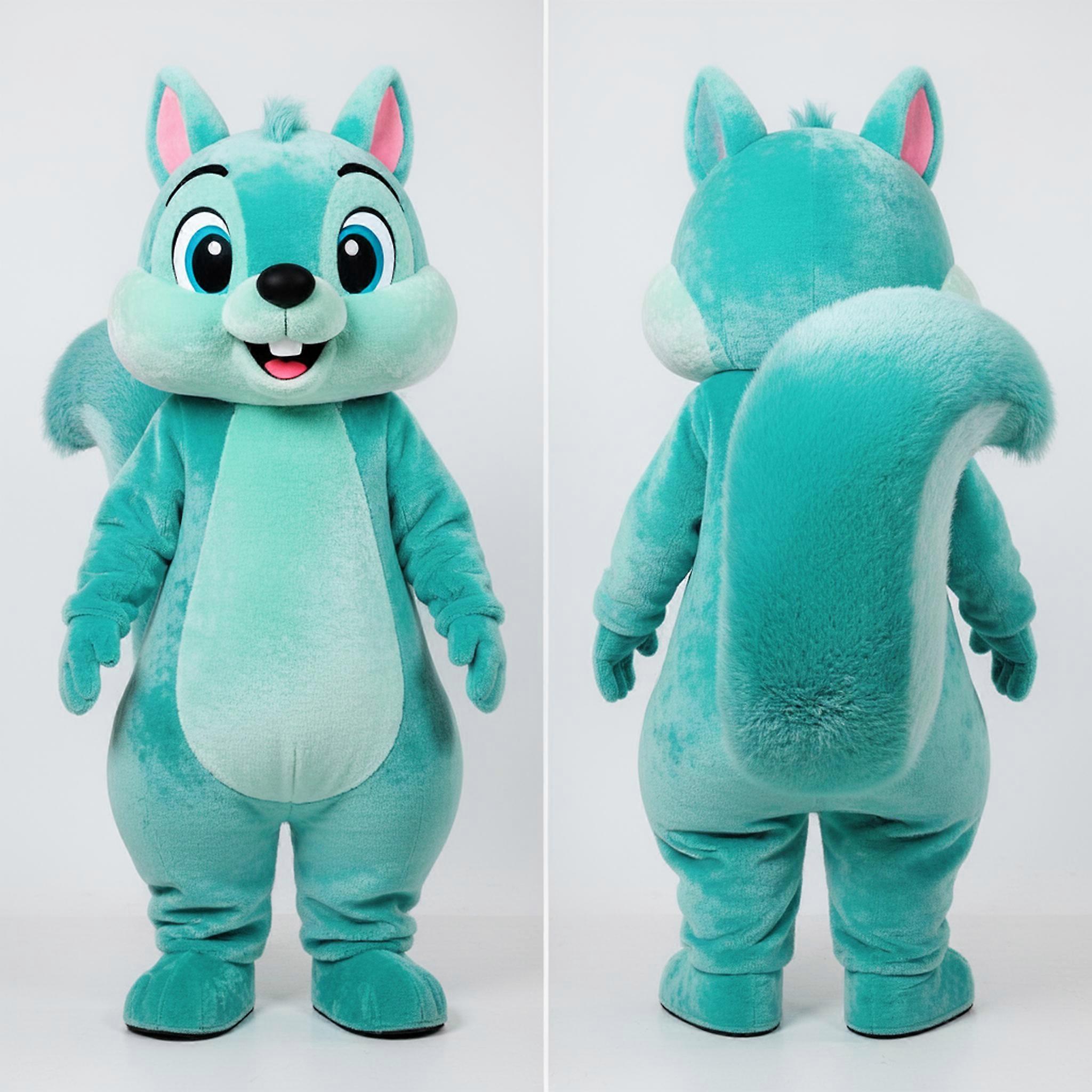 MASTICOT Turquoise Playful Squirrel Mascot