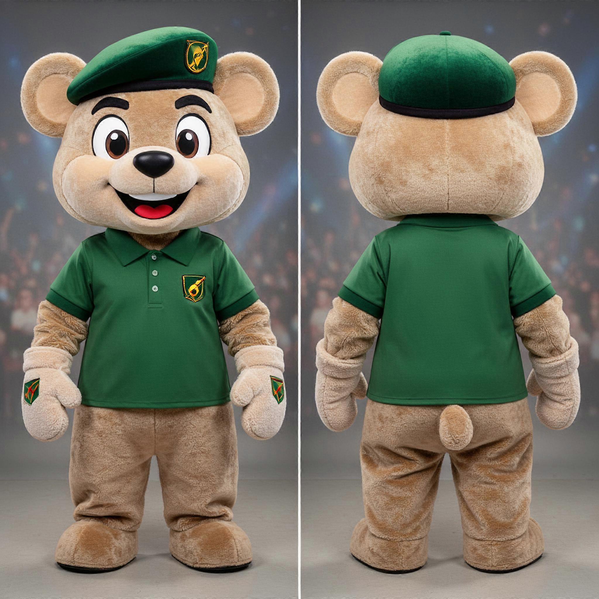 MASTICOT Beige Green Beret Heroic Mascot