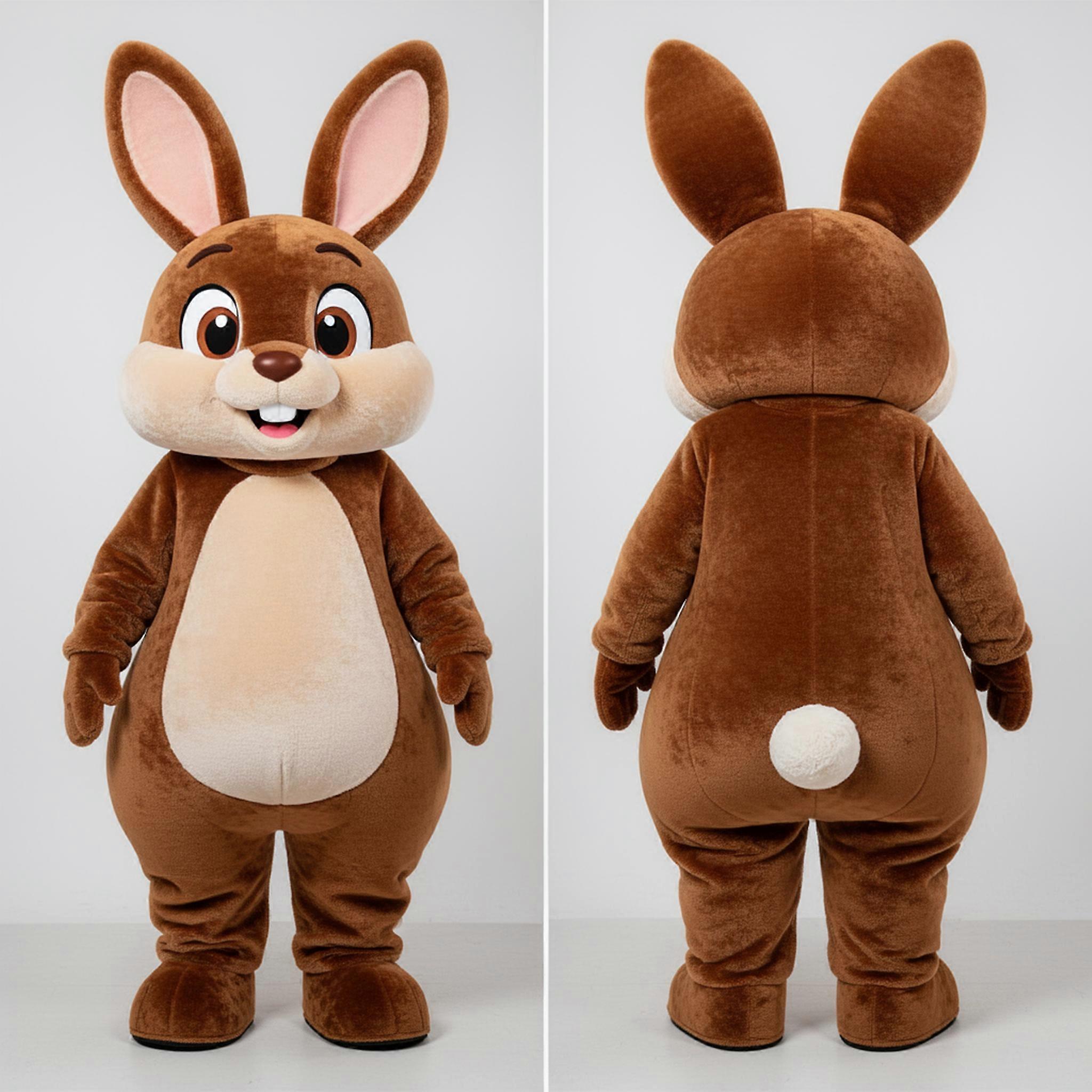 MASTICOT Chocolate Brown Charming Rabbit Mascot