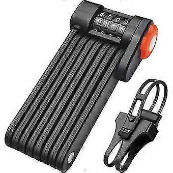 Antivol pliant avec support, antivol à combinaison à 4 chiffres pour vélo en acier trempé, longueur 85 cm