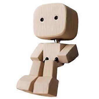 Handgefertigte, wackelnde Holzfigur eines Mannes – Neuheit für den Schreibtisch – Ideales Weihnachtsgeschenk