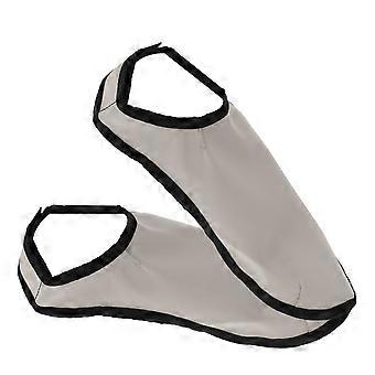 Light Grey Cloth Barber Shoes Covers for Haircut Protection 2Pairs Portable