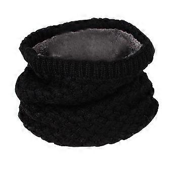 Neck Circle Scarf Knit Circle Scarf for Women and Men 2Pcs Black Warm
