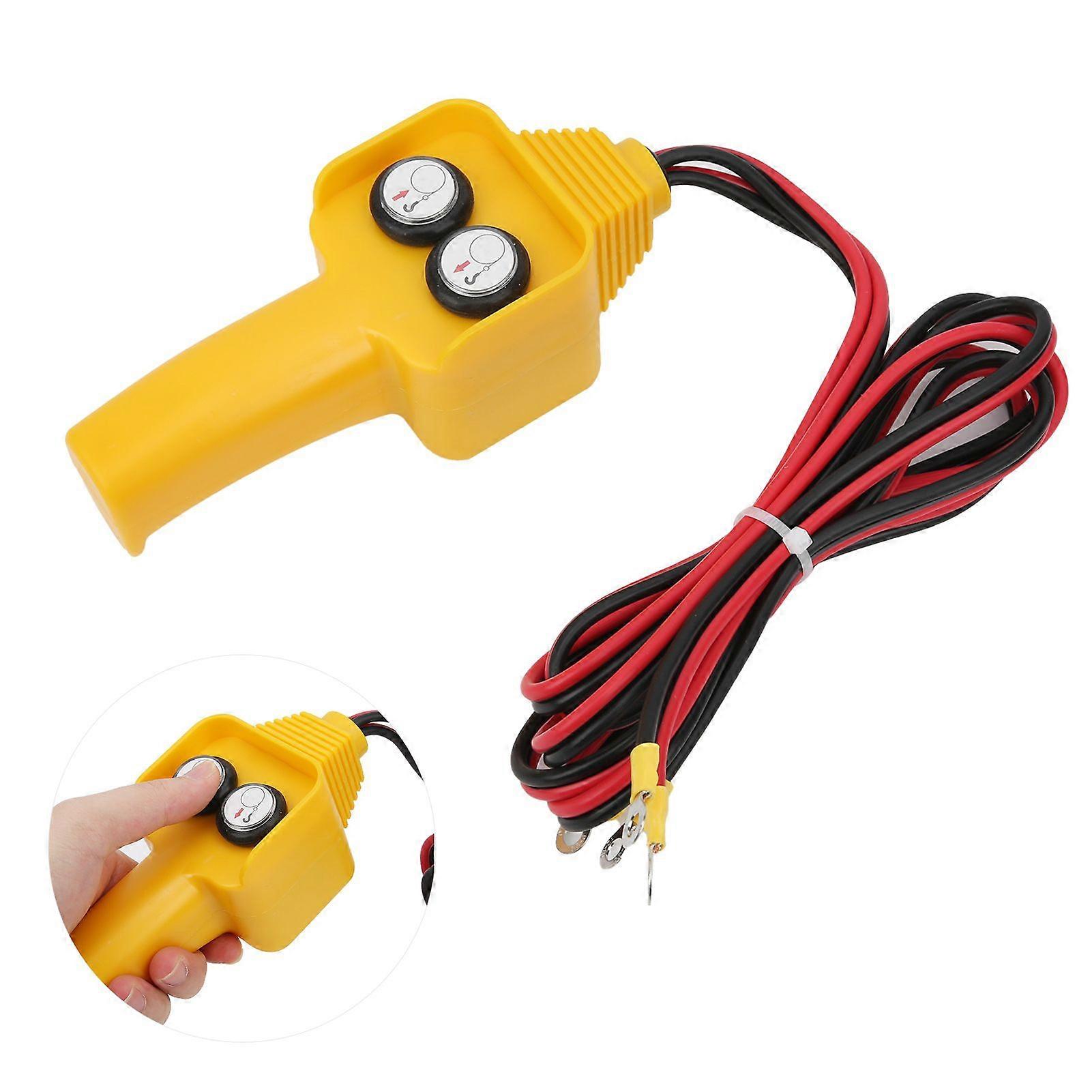 Winch Wired Controller Hand Control Assembly Push Button Style 12V for Capstan 1500lbs?5000lbs