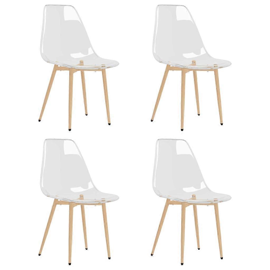 4 Pcs Transparent Pet Dining Chairs