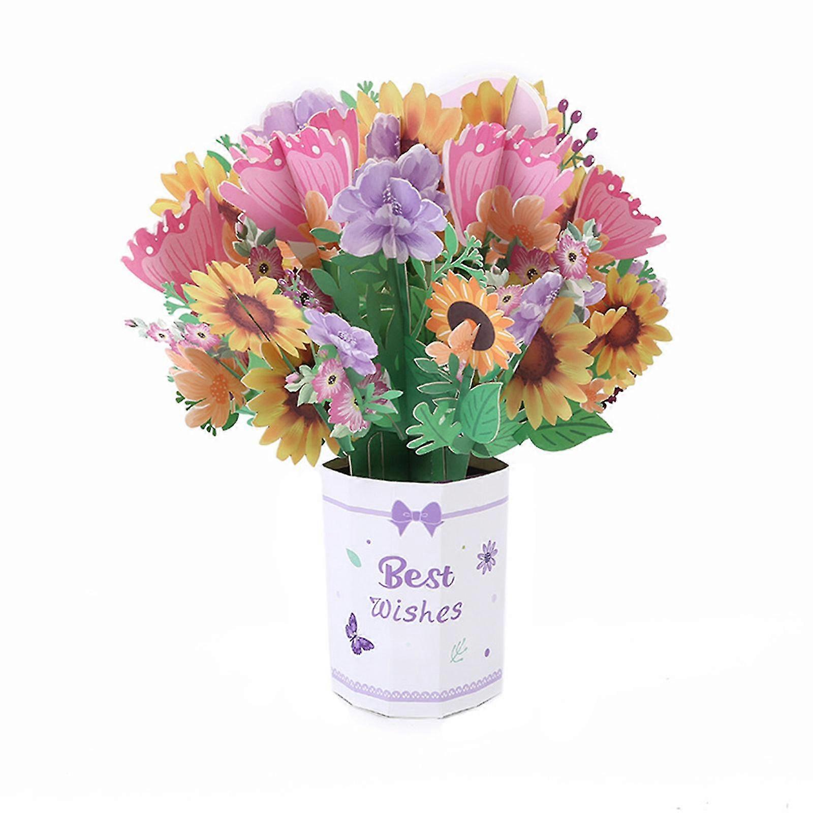 Recyclable Pop-Up Flower Card