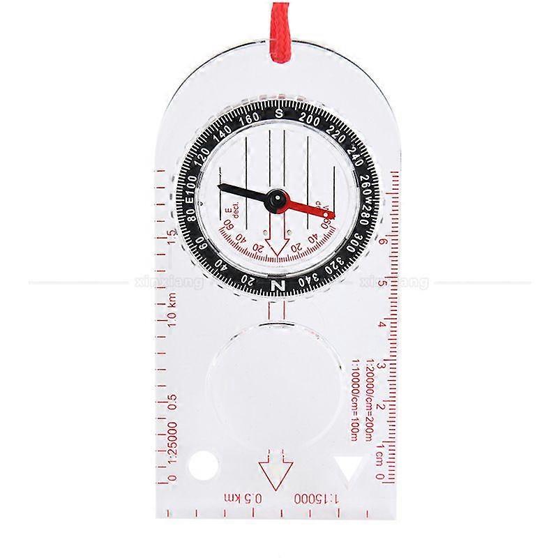 Outdoor map scale, compass, north compass SD482 with magnifying glass, multi-functional gift.