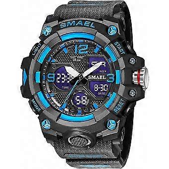 Outdoor Sports & Tactical Use: Men's Digital Analog Wrist Watch, Waterproof LED Large Face, Alarm, Stopwatch & Date
