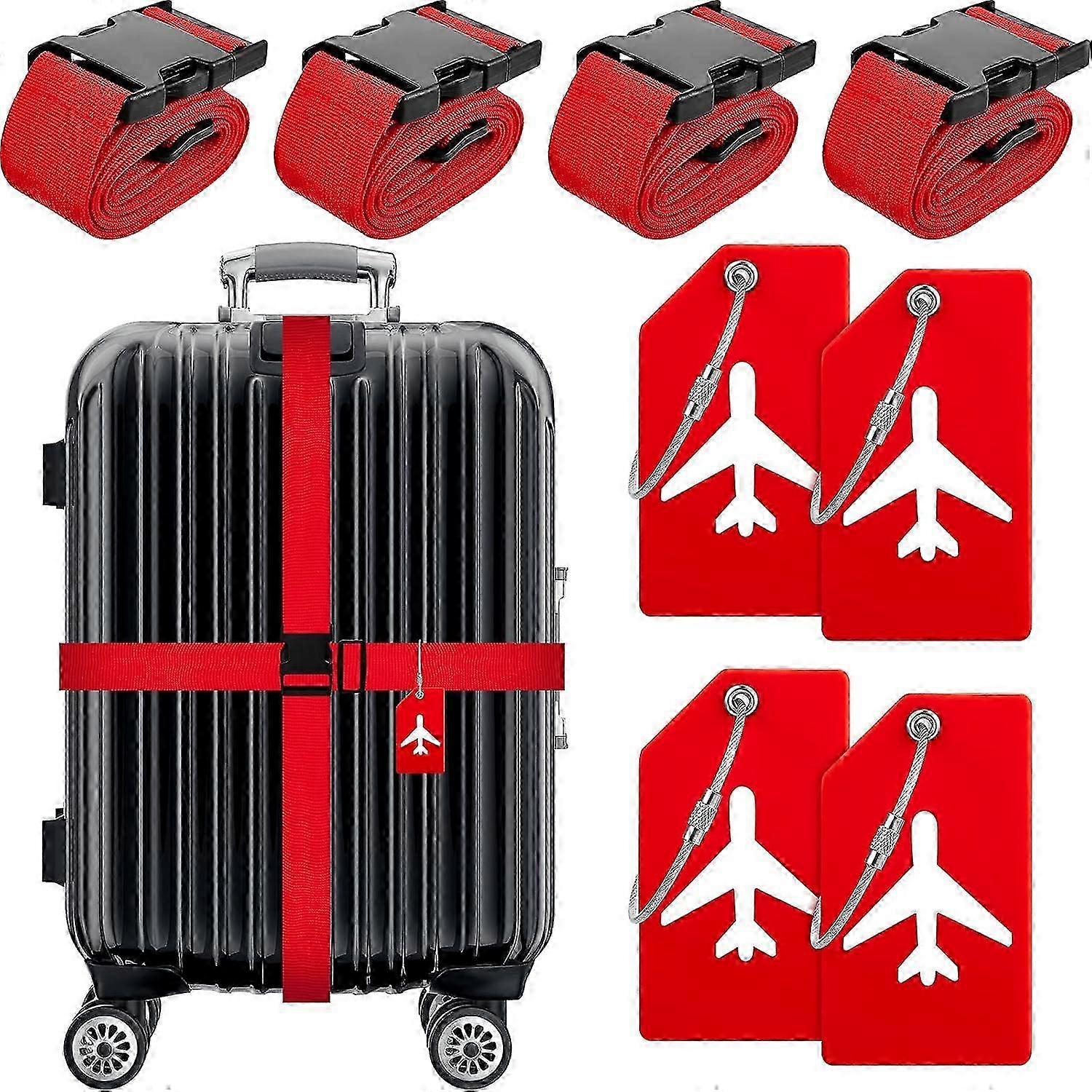 TSA-Safe Luggage Security Strap And Tag Kit