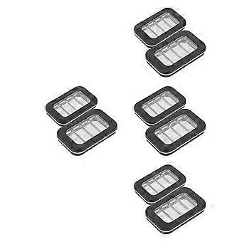 Empty Magnetic Makeup Tray Eyeshadow Box for Storage 8Pcs Black Plastic