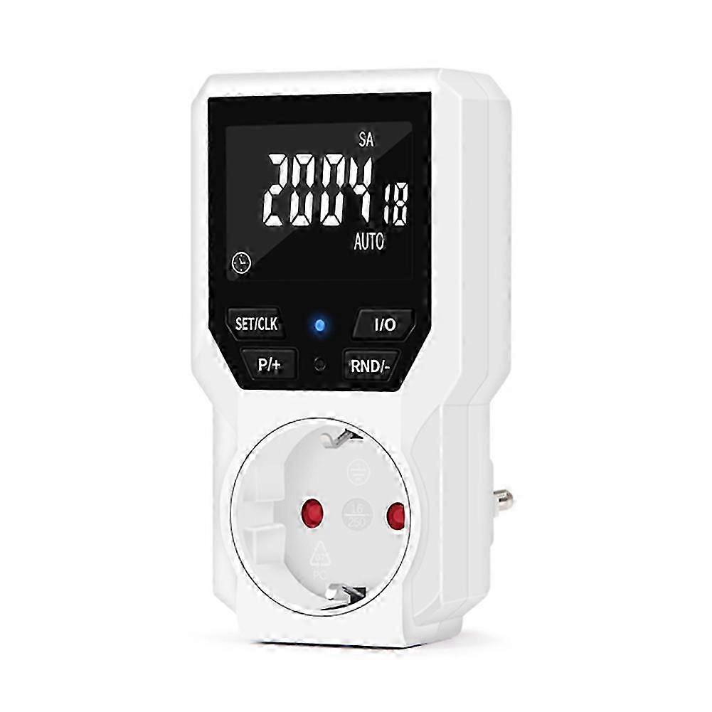 Digital Timer Switch Programmable Electronic Timing Socket Outlet Appliance Time Control Timed Countdown EU Plug-SFYGV