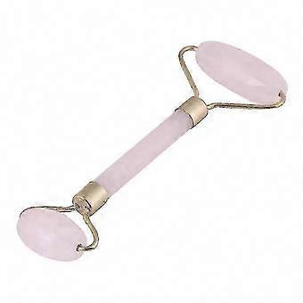 Face & Neck Massage Beauty Roller - Rose Quartz Double Head Tool, 1pc
