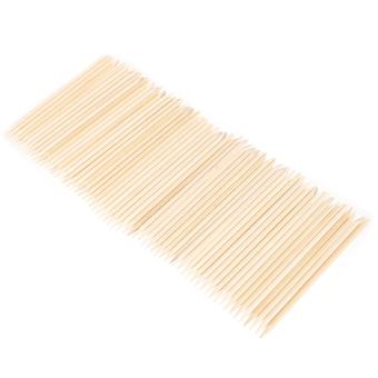Wood Nail Sticks Cuticle Pusher for Manicure Use 200Pcs Beige Wood Material