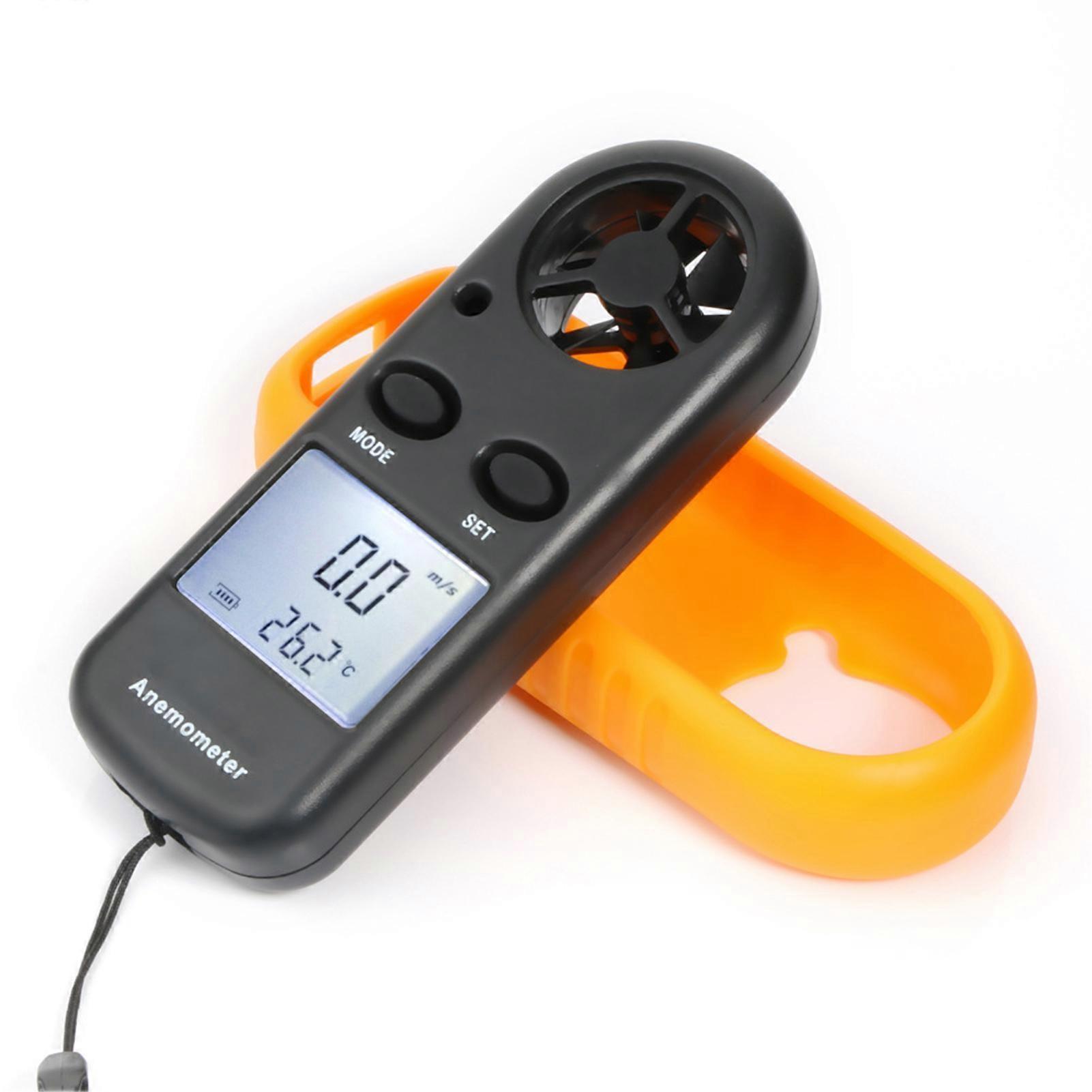 Wind Speed Meter Digital Anemometer Handheld Wind Temperature Measuring Instrument