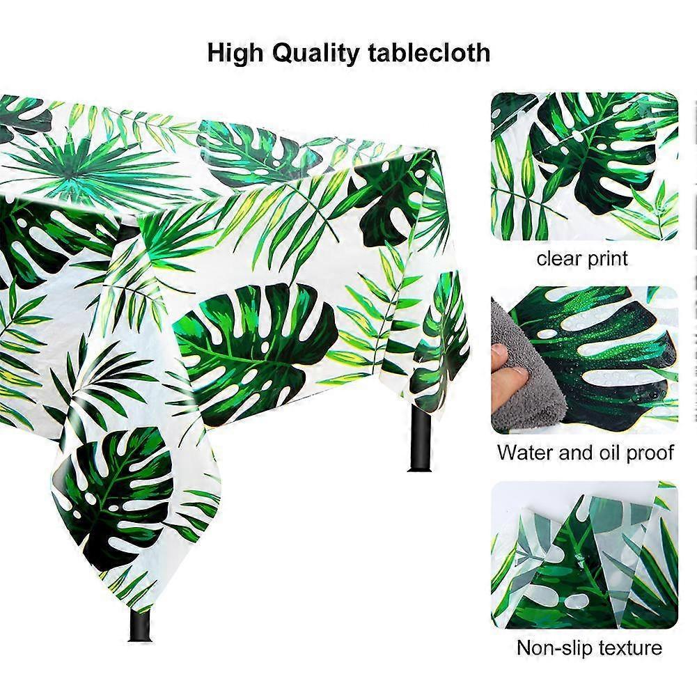 Palm Leaf Print Tablecloth Waterproof