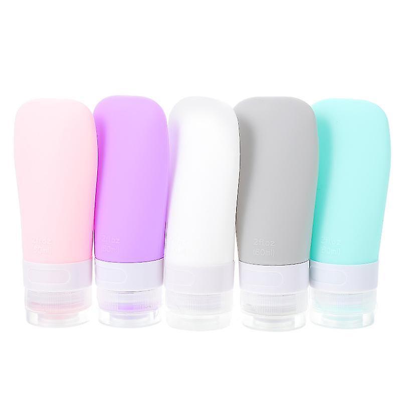 11.5X5x4cm Assorted Color Travel Bottles & Containers 5pcs Simple Travel Empty Bottles Lotion Dispen