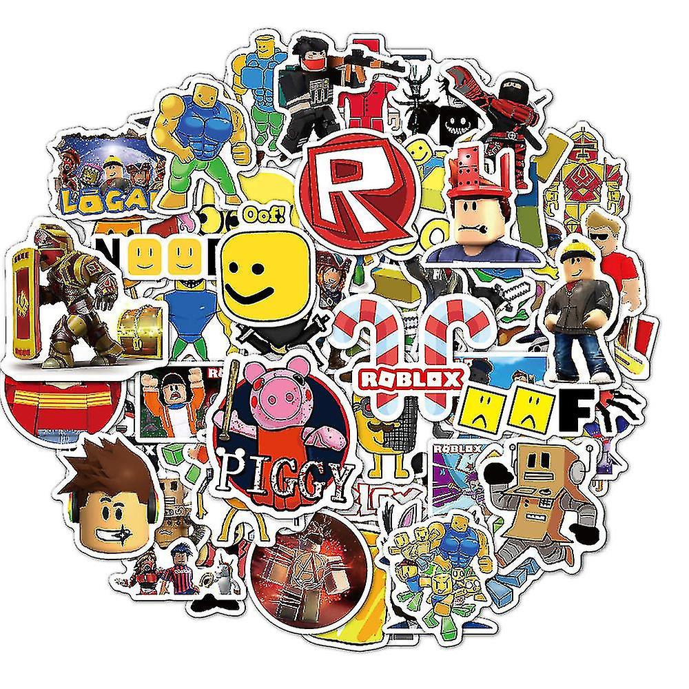 100pcs/set Roblox الكتابة على الجدران ملصقات زجاجة لوح التزلج كمبيوتر محمول شارات للماء