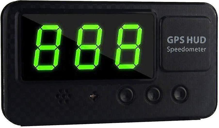 מד מהירות דיגיטלי אוניברסלי GPS לרכב, משאית, אופנוע וכלי רכב אחרים (107 x 58 x 6 מ"מ, שחור)